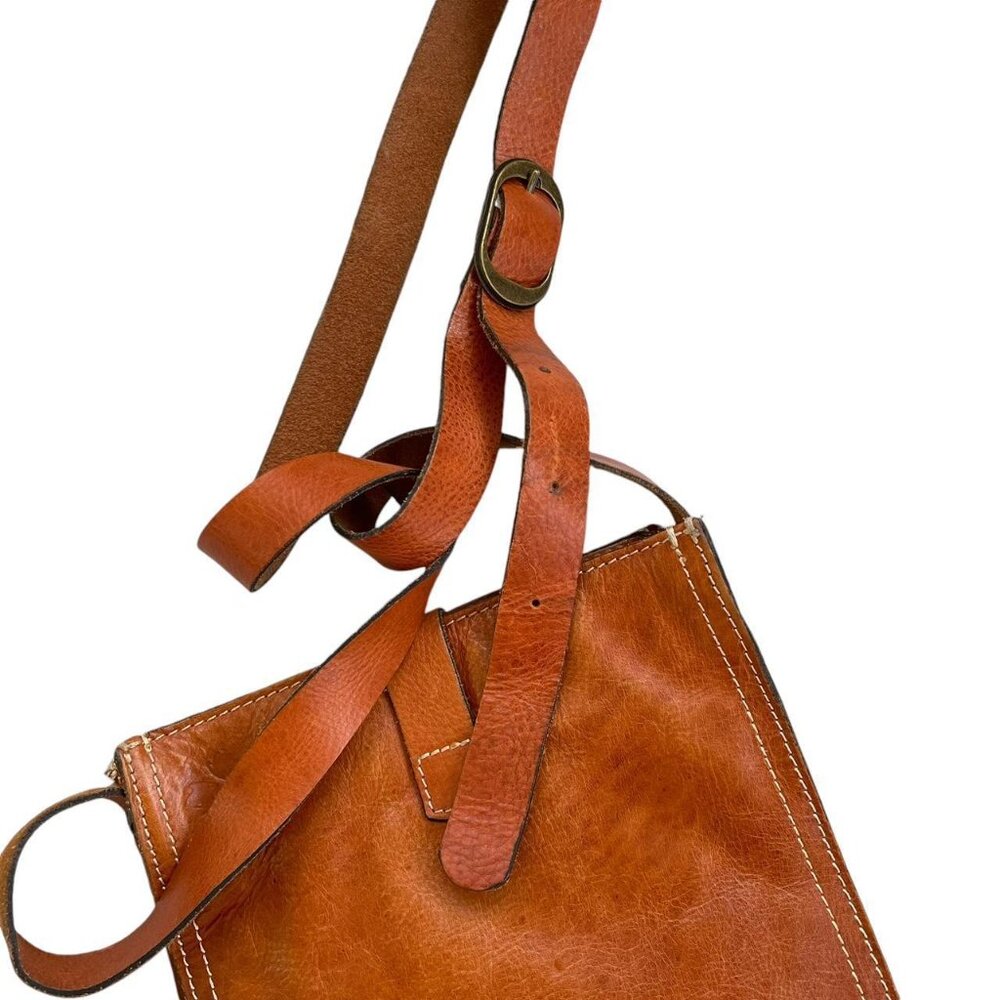 🤎 Patricia Nash Venezia Heritage Brown Italian Leather Crossbody Bag - Picture 4 of 8